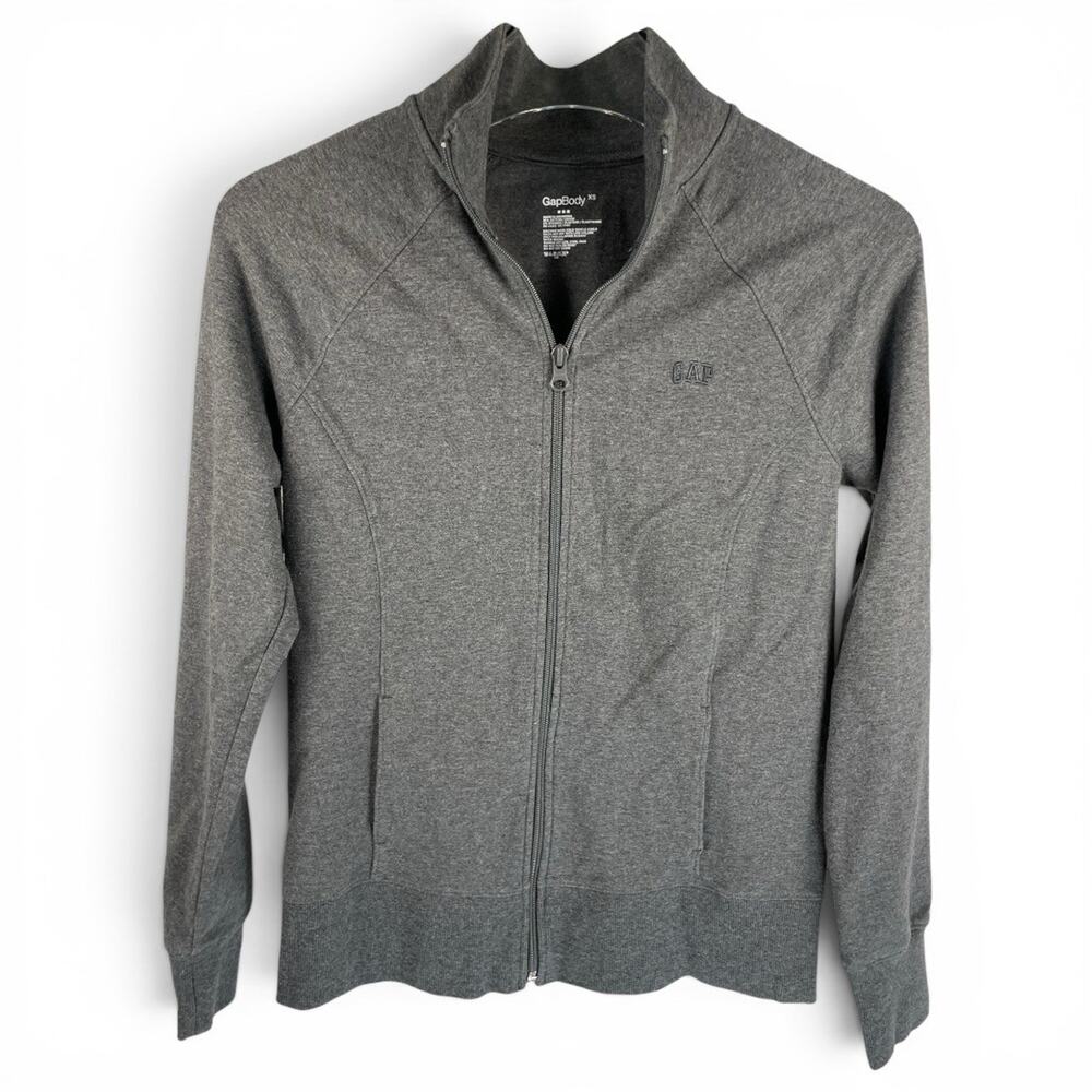 GapBody Women's Charcoal Grey Full Zip Jacket Activewear Size XS